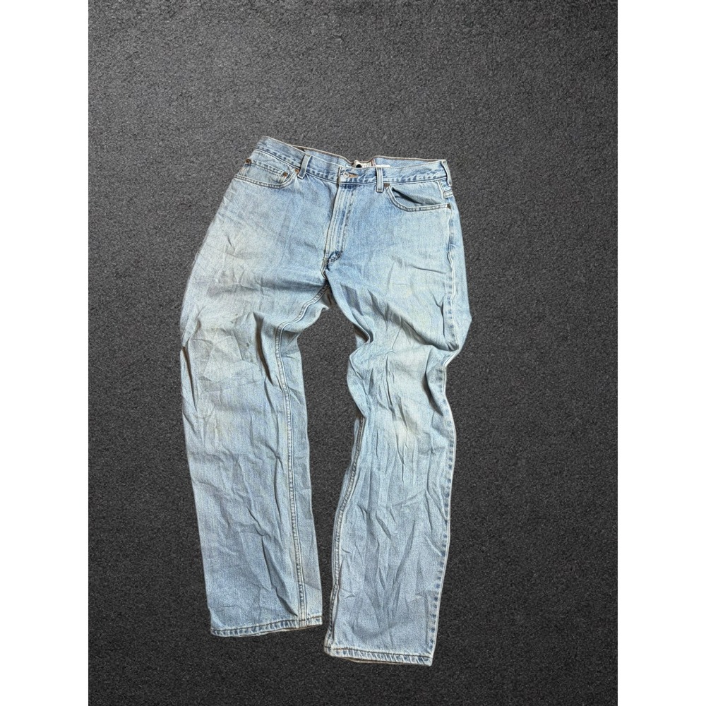 Levis 550 Relaxed Fit Jeans Mens 36x34 Light Wash Blue Denim Vintage 100% Cotton